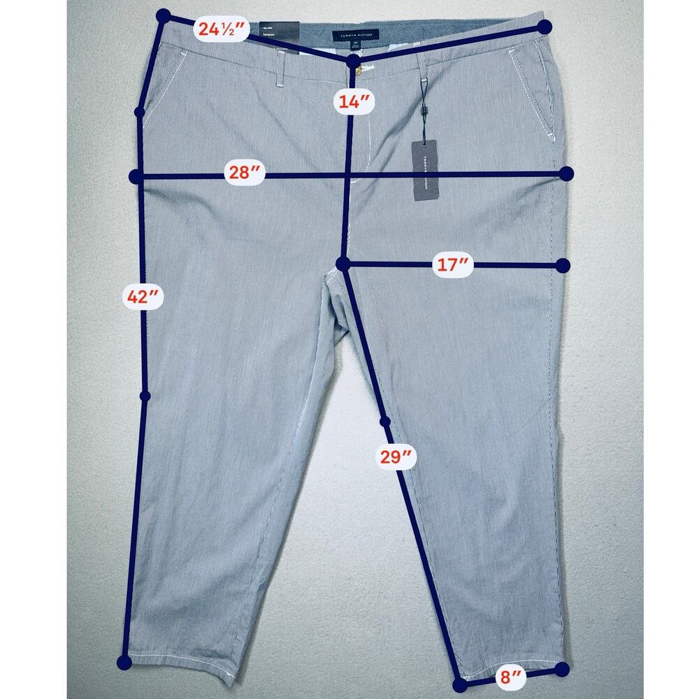Tommy Hilfiger plus size Hampton Chino Stripe Pants, Blue 24W $60 - Picture 3 of 9